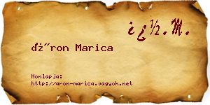 Áron Marica névjegykártya
